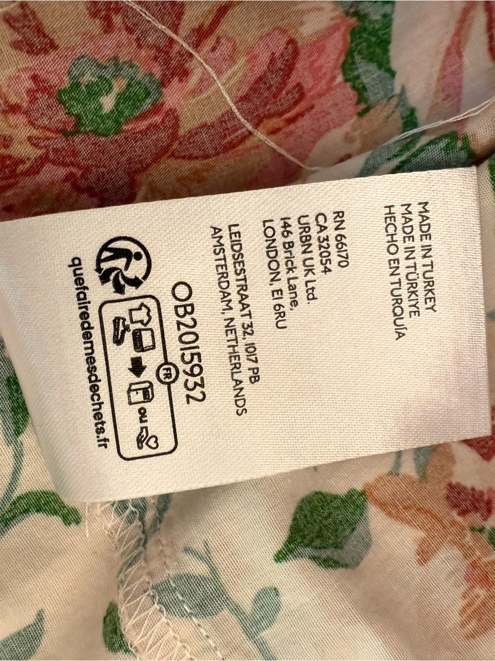 Anthropologie Cream Maxi Dress with Pink and Green Floral Print - Picture 5 of 10